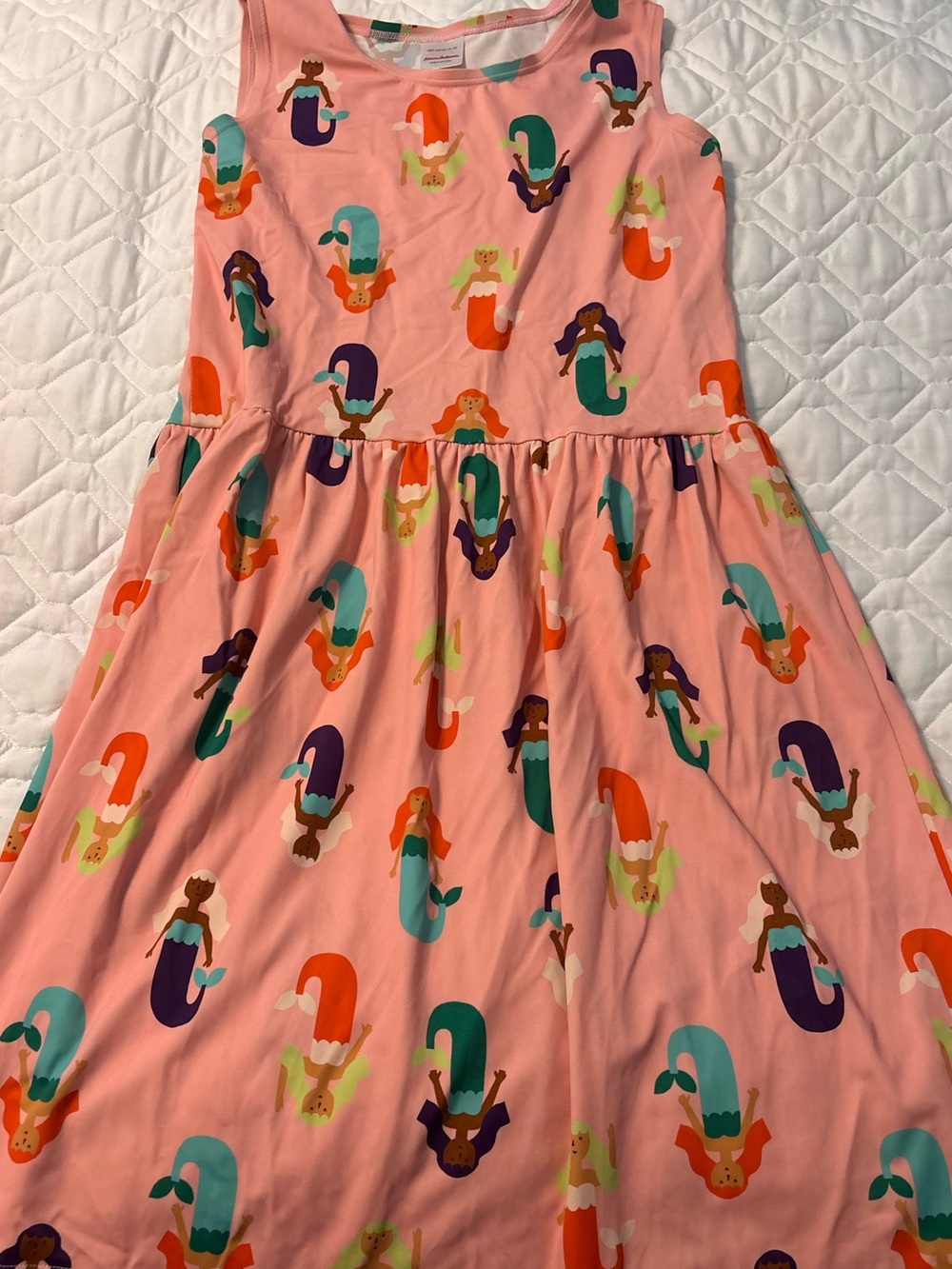 Hanna Andersson Pink Mermaid Print Twirl Dress or Swim suit cover size 14/16